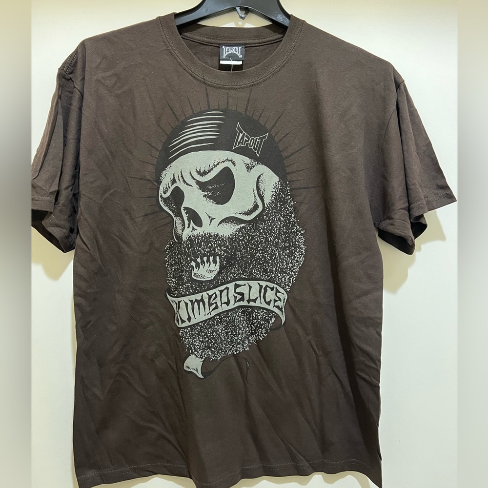 TAPOUT KIMBO SLICE Vintage Brown Color Men T-shirt - Screen Printed Graphic -New